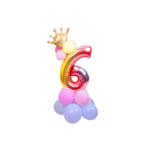 Set palloncini Party Go multicolor indicanti anni/età H.80 cm - n° 6 - FB0954 (conf.15)