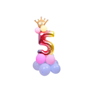 Set palloncini Party Go multicolor indicanti anni/età H.80 cm - n° 5 - FB0953 (conf.15)