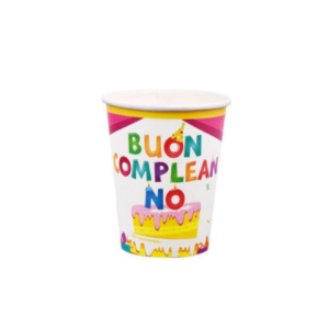 Bicchieri di carta Party Go Buon Compleanno rosa - 27 ml AA0077-T (conf.6)