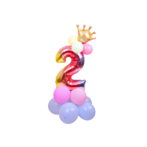 Set palloncini Party Go multicolor indicanti anni/età H.80 cm - n° 2 - FB0950 (conf.15)
