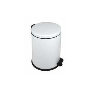 Pattumiera a pedale New bin basic 260x360 mm acciaio verniciato bianco 913121