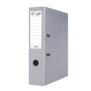 Registratore a leva senza custodia Binder BASIC-S in PP A4 - dorso 8 cm - grigio - 21024221-10