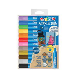 Pennarelli acrilici Carioca punta Maxi - colori assortiti 45293 (conf.12)
