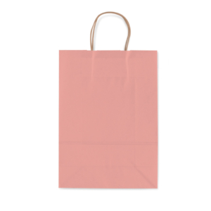 Borse shopper Rex-Sadoch Allegra tinta unita Fashion su kraft bianco - rosa cipria 36x12x41 cm - (conf.25)
