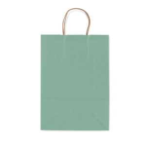 Borse shopper Rex-Sadoch Allegra tinta unita Fashion su kraft bianco - verde salvia 36x12x41 cm (conf.25)