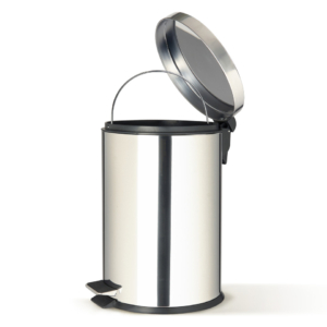 Bidone in acciaio inox con pedale Perfetto e vaschetta estraibile da 20 litri - ''Premium'' Ø 34x H.44,5 cm - 0447 - 0448