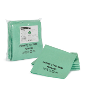 Panni in microfibra PU Perfetto Flash 34x36 cm - colore verde - 26593 (conf.5)