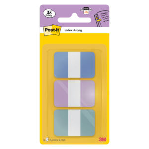 Segnapagina Post-it® Index Pastel Tabs 24x38 mm - blu, viola, verde - 686-3 COAST (3 blocchetti da 12 segnapagina cad.)