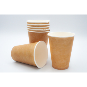 Bicchieri in cartoncino kraft Ristocart imbustati in carta singolarmente - 33 cl - 61264RC (conf.50)