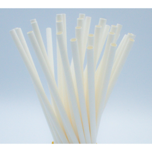 Cannucce in carta biodegradabile bianche Le Nappage - 6x200 mm 61169 (conf.125)