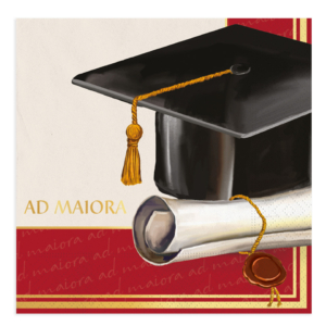 Tovaglioli a tema Laurea Ad Maiora Big Party - 33x33 cm 76172 (conf.16)