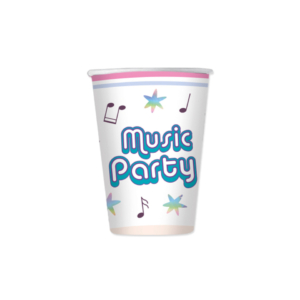 Bicchieri a tema Music Party Big Party - 250 ml 76563 (conf.6)