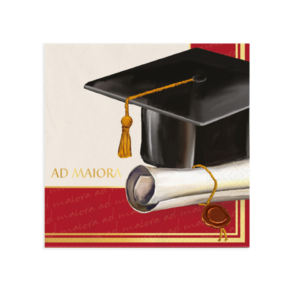 Tovaglioli a tema Laurea Ad Maiora Big Party - 25x25 cm 76173 (conf.16)