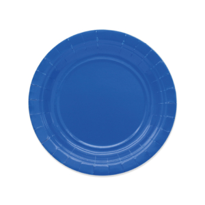 Piatti in carta di pura polpa di cellulosa Ecolor blu - Ø18 cm 74090 (conf.25)