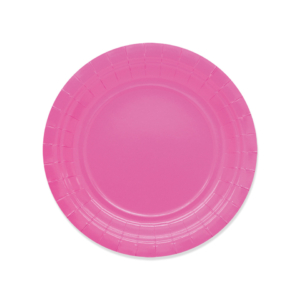 Piatti in carta di pura polpa di cellulosa Ecolor fucsia D.18 cm - 74086 (conf.25)