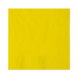 Tovaglioli in carta di pura cellulosa Ecolor 2 veli gialli - 33x33 cm - 74508 (conf.40)