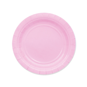 Piatti in carta di pura polpa di cellulosa Ecolor rosa - 18 cm 74041 (conf.25)