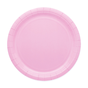 Piatti in carta di pura polpa di cellulosa Ecolor rosa - 24 cm 74040 (conf.25)