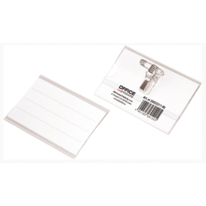 Portabadge trasparente Office Products con clip a spilla - 90x57 mm 20023311-90 (conf.50)