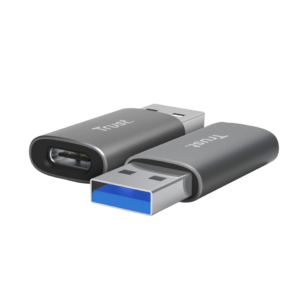 Adattatori Trust Calyx da USB-A ad USB-C - grigio 25573 (conf.2)