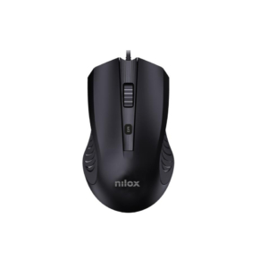 Mouse ottico con cavo Nilox Tech 4 tasti 2400 DPI USB 2.0 - cavo 150 cm colore nero - MOUSB1013