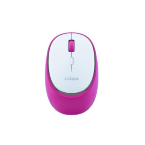 Mouse ottico wireless dual Nilox Tech ricaricabile tramite porta USB-C 1600 DPI 4 tasti - bianco/fucsia - NXMDWS104