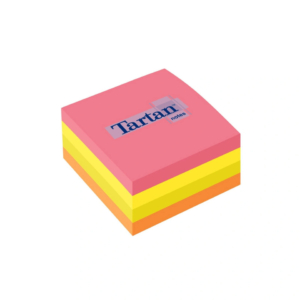 Foglietti riposizionabili Tartan™ Notes 76x76 mm colori assortiti neon - cubo da 400 fogli - 7676 N CUBO