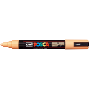 Pennarello a tempera UniPosca Uni-Ball punta tonda 1,8-2,5 mm arancione chiaro M PC5M ACC