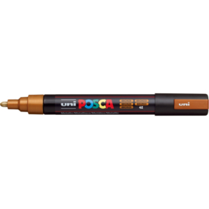 Pennarello a tempera UniPosca Uni-Ball punta tonda 1,8-2,5 mm bronzo M PC5M BR