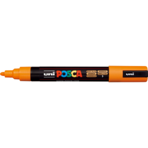 Pennarello a tempera UniPosca Uni-Ball punta tonda 1,8-2,5 mm arancio M PC5M AR