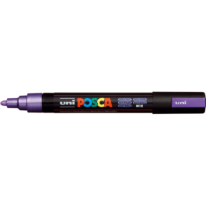 Pennarello a tempera UniPosca Uni-Ball punta tonda 1,8-2,5 mm viola metal M PC5M VIM
