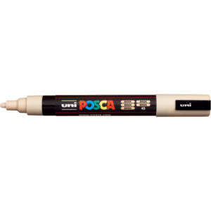 Pennarello a tempera UniPosca Uni-Ball punta tonda 1,8-2,5 mm beige M PC5M BG