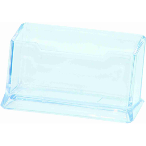 Portabiglietti da visita da tavolo Donau in PS 1 scomparto - 110x45x55 mm - trasparente - 7475001-99