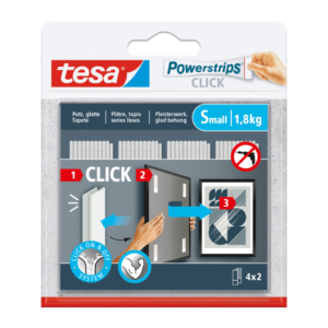 Strisce Powerstrips Click Tesa 6x2 cm - S - 77720-00001-00 (conf.4)