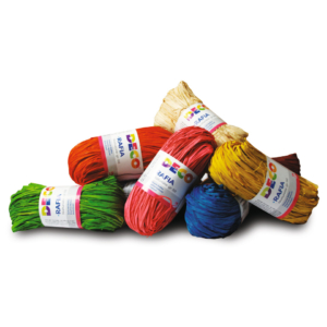 Rafia naturale Deco 50 g colori assortiti - 04775 (conf.10 gomitoli)