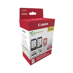 Cartucce PG545XL + CL546XL e 50 fogli carta fotografica GP-501 nero + colore - 8286B011 (conf.2)