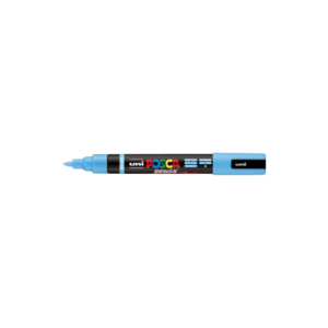 Pennarello a tempera UniPosca Uni-Ball punta a pennello semi-flessibile 1-4 mm azzurro - M PC5BR AZ