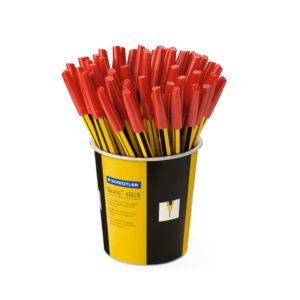 Penne a sfera Staedtler Noris Stick punta M 1 mm rosso - 434 02 KP5 (barattolo da 50)