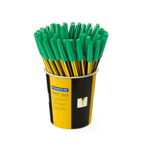Penne a sfera Staedtler Noris Stick punta M 1 mm verde - 434 05 KP5 (barattolo da 50)