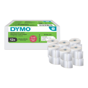 Rotoli 500 etichette DYMO® Label Writer multiuso 19x51 mm - bianco - VALUE PACK - 2234186 (conf.12 rotoli)