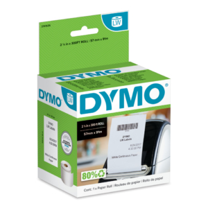 Rotolo etichette DYMO® Label Writer in carta continua per ricevute e contabilità - bianco - 57 mm x 91 m