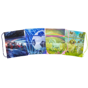 Sacche sportive Donau 42,5 x 33 cm in fantasie assortite 330514 (conf.8)