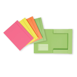 Cartelline con elastico Favorit 24,5x33 cm dorso 1 cm - in colori assortiti neon - 400207017 (conf.12)