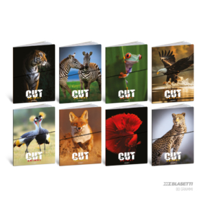 Maxi quaderni Blasetti Animal Cut A4 - 80 g/m² - 20+1 fogli - fogli bianchi - 9245 (conf.10)