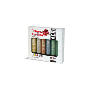 Colori acrilici in tubetto Dom 100 ml - colori metallizzati 11535/a5m (conf.5)