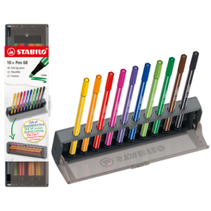 Click set 10 pennarelli Stabilo Pen 68 tratto 1 mm in colori assortiti - 6810-7