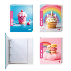 Raccoglitorei ad anelli Be More Sweet A4 - 4 anelli 3 cm - colori assortiti - 0122306 (conf.5)