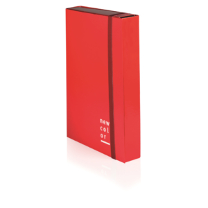 Cartella con elastico piatto Brefiocart NEW COLOR 25x35 cm Dorso 10 cm Rosso