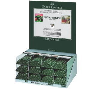 Matite in grafite Faber-Castell 9000 gradazioni assortite - 119061 (Espositore da banco 288 pezzi)
