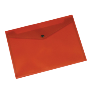 Busta portadocumenti con bottone Q-Connect A5 in PP rosso - KF03605